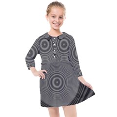 Digital Art Background Black White Kids  Quarter Sleeve Shirt Dress