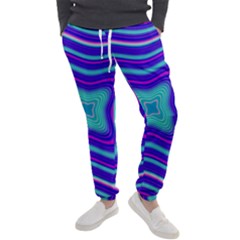 Abstract Artwork Fractal Background Blue Men s Jogger Sweatpants