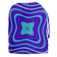 Abstract Artwork Fractal Background Blue Drawstring Pouch (xxxl)