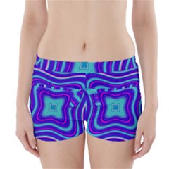 Abstract Artwork Fractal Background Blue Boyleg Bikini Wrap Bottoms by Sudhe