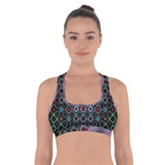 Digital Art Background Colors Cross Back Sports Bra