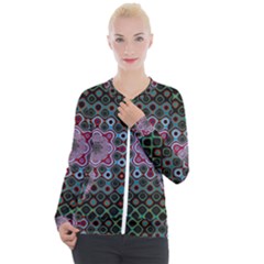 Digital Art Background Colors Casual Zip Up Jacket