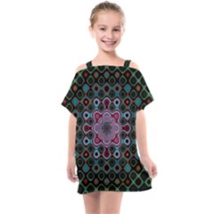 Digital Art Background Colors Kids  One Piece Chiffon Dress