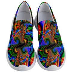 Abstract Fractal Artwork Colorful Women s Lightweight Slip Ons by Sudhe