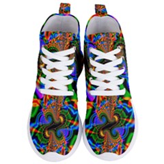 Abstract Fractal Artwork Colorful Women s Lightweight High Top Sneakers by Sudhe