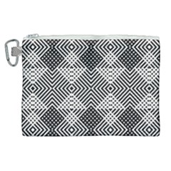 Monochrome Geometric Herringbone Seamless Pattern Vector Canvas Cosmetic Bag (xl) by Sudhe