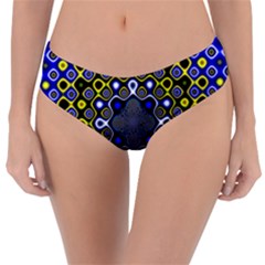 Digital Art Background Yellow Blue Reversible Classic Bikini Bottoms by Sudhe