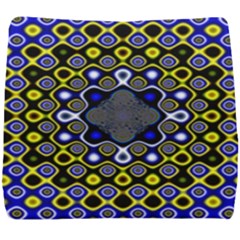 Digital Art Background Yellow Blue Seat Cushion