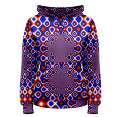 Digital Art Background Red Blue Women s Pullover Hoodie by Sudhe