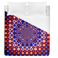 Digital Art Background Red Blue Duvet Cover (queen Size) by Sudhe