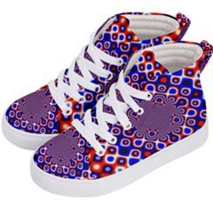 Digital Art Background Red Blue Kids  Hi-top Skate Sneakers by Sudhe