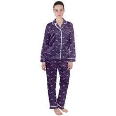 Background Texture Design Geometric 3d Satin Long Sleeve Pyjamas Set