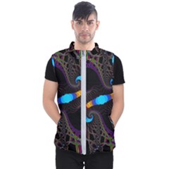 Fractal Artwork Abstract Background Men s Puffer Vest by Sudhe