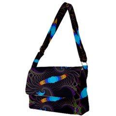 Fractal Artwork Abstract Background Full Print Messenger Bag by Sudhe