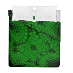 Background Texture Design Geometric Green Black Duvet Cover Double Side (full/ Double Size) by Sudhe