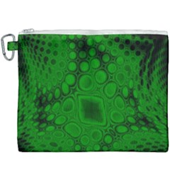 Background Texture Design Geometric Green Black Canvas Cosmetic Bag (xxxl) by Sudhe