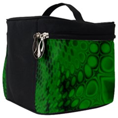 Background Texture Design Geometric Green Black Make Up Travel Bag (big) by Sudhe