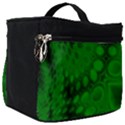 Background Texture Design Geometric Green Black Make Up Travel Bag (Big) View1