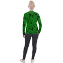 Background Texture Design Geometric Green Black Velour Zip Up Jacket View2