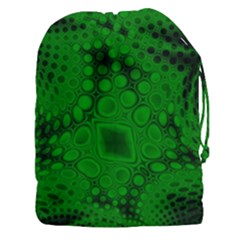 Background Texture Design Geometric Green Black Drawstring Pouch (xxxl)