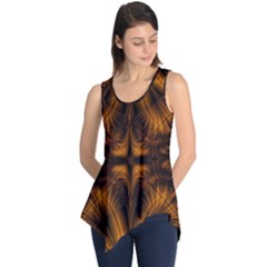 Background Pattern Yellow Gold Black Sleeveless Tunic by Sudhe