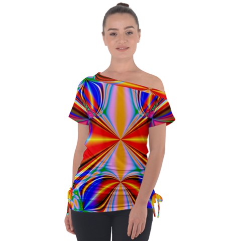 Abstract Art Fractal Art Tie-up Tee by Sudhe