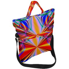 Abstract Art Fractal Art Fold Over Handle Tote Bag by Sudhe