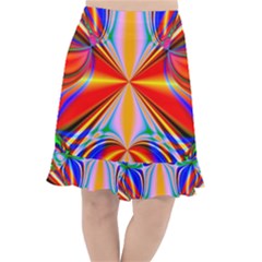 Abstract Art Fractal Art Fishtail Chiffon Skirt