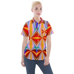 Abstract Art Fractal Art Women s Short Sleeve Pocket Shirt