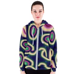 Abstract Artwork Fractal Background Art Pattern Women s Zipper Hoodie by Sudhe