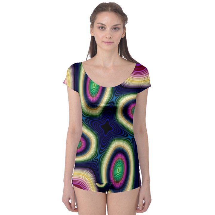 Abstract Artwork Fractal Background Art Pattern Boyleg Leotard 