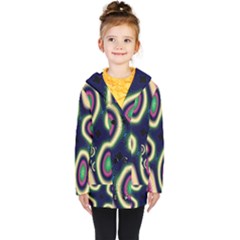 Abstract Artwork Fractal Background Art Pattern Kids  Double Breasted Button Coat