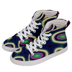 Abstract Artwork Fractal Background Art Pattern Men s Hi-top Skate Sneakers by Sudhe