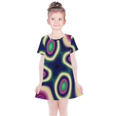 Abstract Artwork Fractal Background Art Pattern Kids  Simple Cotton Dress by Sudhe