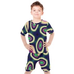 Abstract Artwork Fractal Background Art Pattern Kids  Tee And Shorts Set by Sudhe