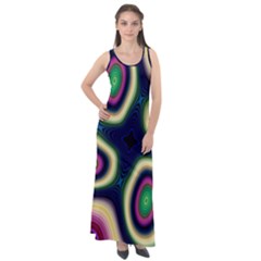 Abstract Artwork Fractal Background Art Pattern Sleeveless Velour Maxi Dress by Sudhe