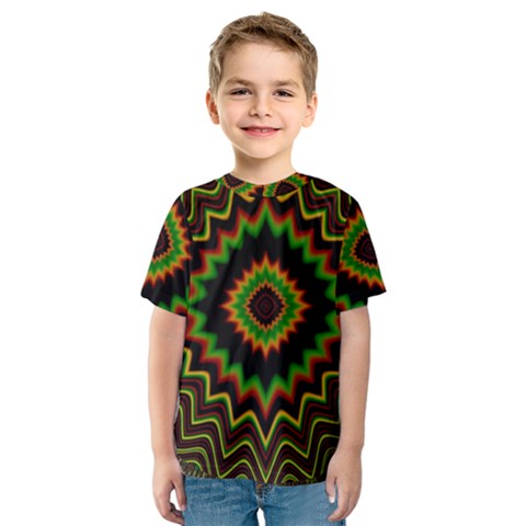 Fractal Artwork Idea Allegory Abstract Kids  Sport Mesh Tee by Sudhe