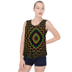 Fractal Artwork Idea Allegory Abstract Bubble Hem Chiffon Tank Top by Sudhe