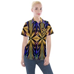 Artwork Fractal Allegory Art Women s Short Sleeve Pocket Shirt