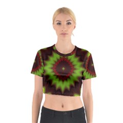 Fractal Artwork Idea Allegory Geometry Cotton Crop Top by Sudhe