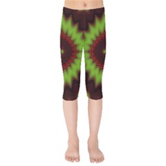 Fractal Artwork Idea Allegory Geometry Kids  Capri Leggings  by Sudhe