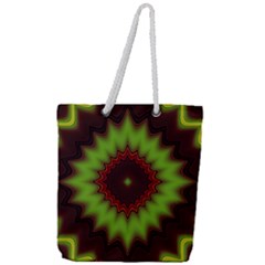 Fractal Artwork Idea Allegory Geometry Full Print Rope Handle Tote (large) by Sudhe