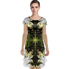 Abstract Fractal Pattern Artwork Cap Sleeve Nightdress by Sudhe