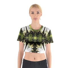 Abstract Fractal Pattern Artwork Cotton Crop Top by Sudhe