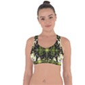 Abstract Fractal Pattern Artwork Cross String Back Sports Bra View1