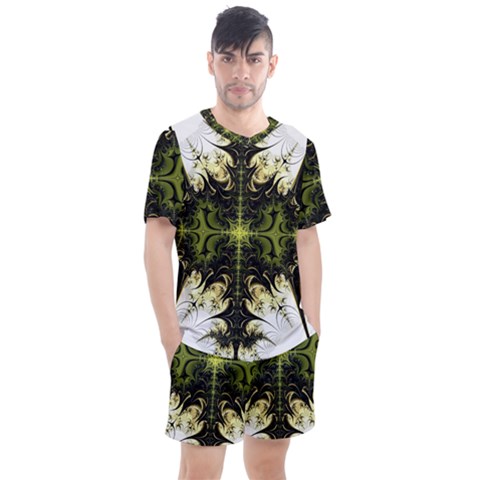 Abstract Fractal Pattern Artwork Men s Mesh Tee And Shorts Set by Sudhe