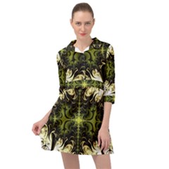 Abstract Fractal Pattern Artwork Mini Skater Shirt Dress