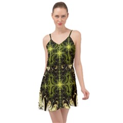 Abstract Fractal Pattern Artwork Summer Time Chiffon Dress