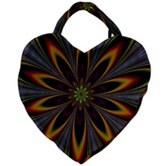 Fractal Artwork Idea Allegory Giant Heart Shaped Tote by Sudhe