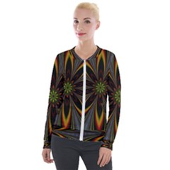 Fractal Artwork Idea Allegory Velour Zip Up Jacket by Sudhe